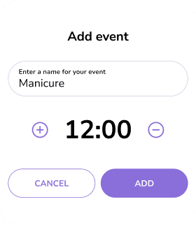Beauty routine calendar feature