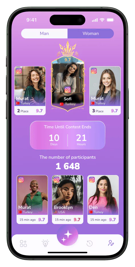 Mobile app: Monthly Beauty Contests