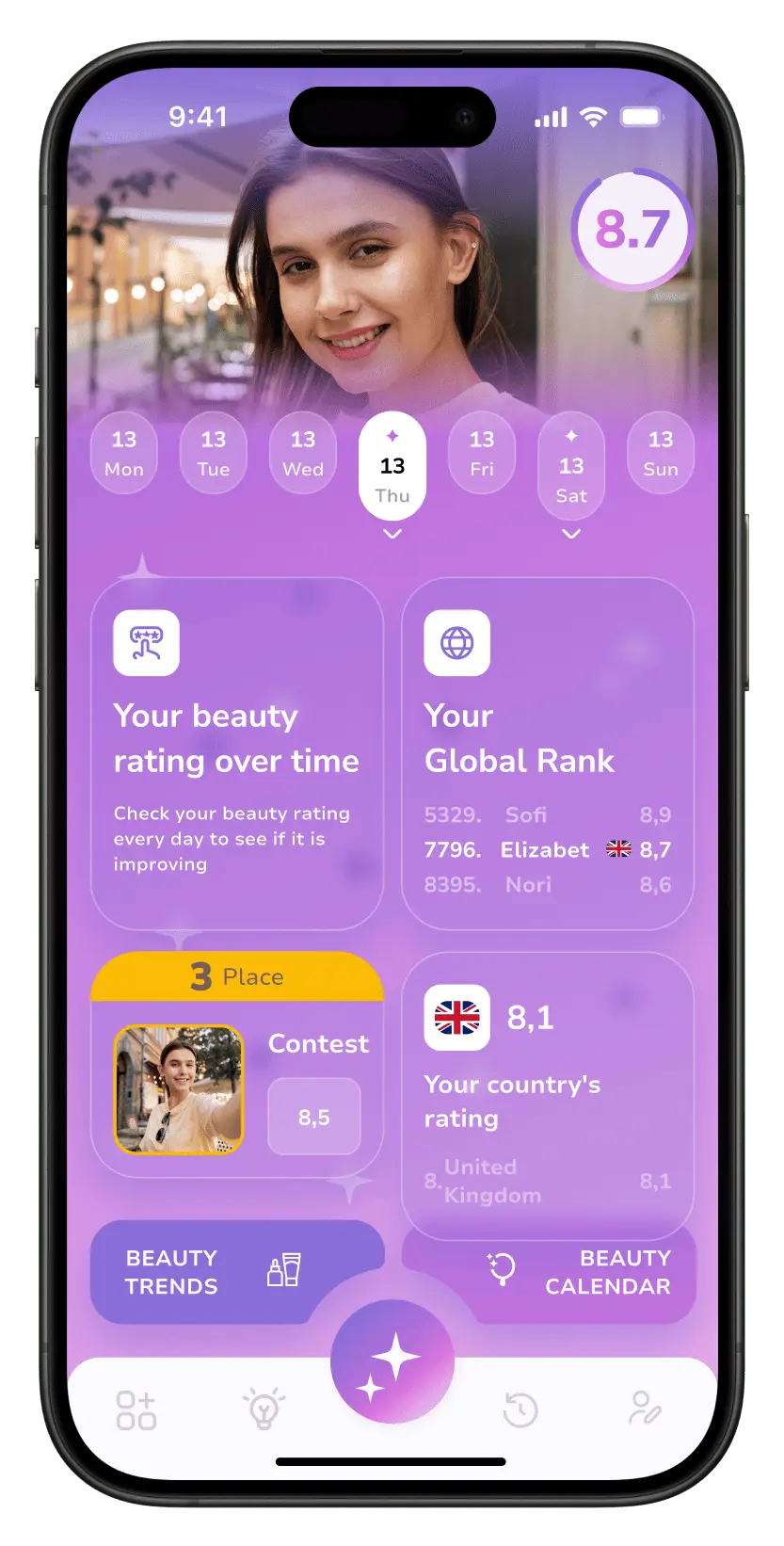 Mobile app: Dashboard
